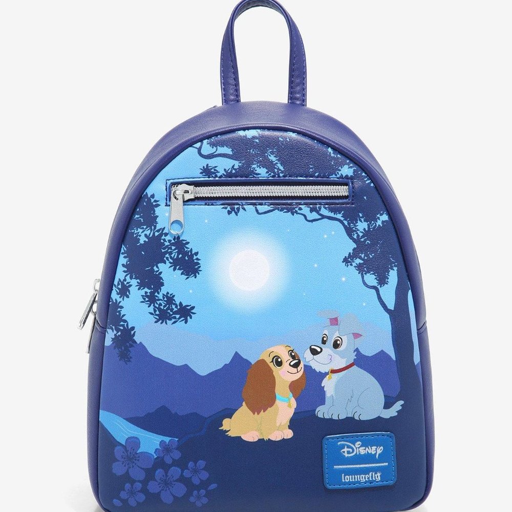 Loungefly Disney Lady And The Tramp Moonlight Stroll Mini Backpack NEW